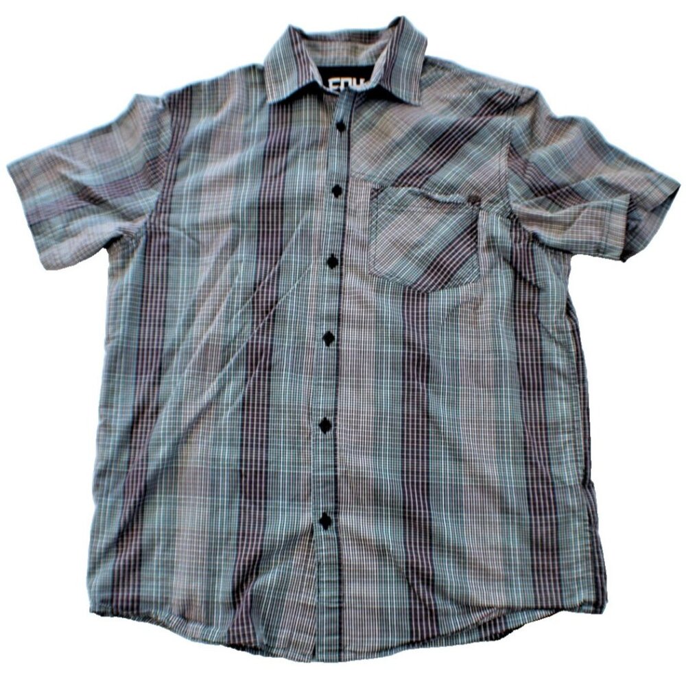Fox Racing Men's Striped Button Down Shirt‎ Size M